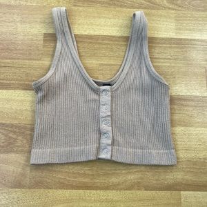 Out from under ribbed henley bra top